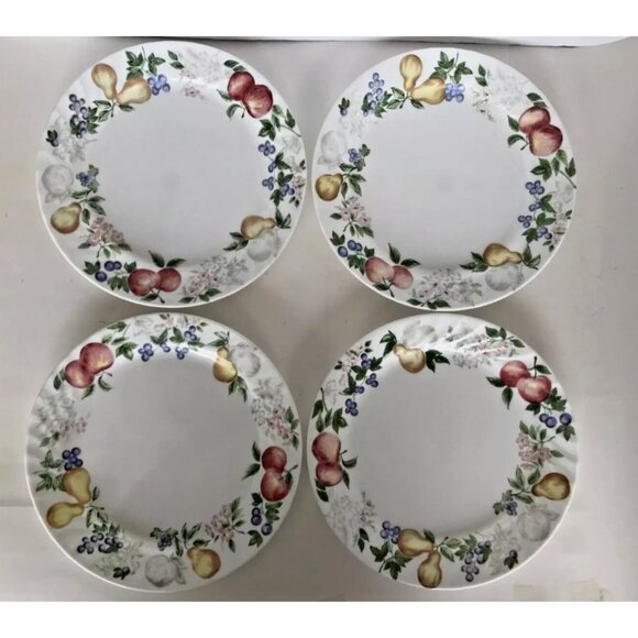 24pc Corelle Chutney Dinnerware set Plates/Bowls/Cups Saucers swirl fruit design - Picture 6 of 16